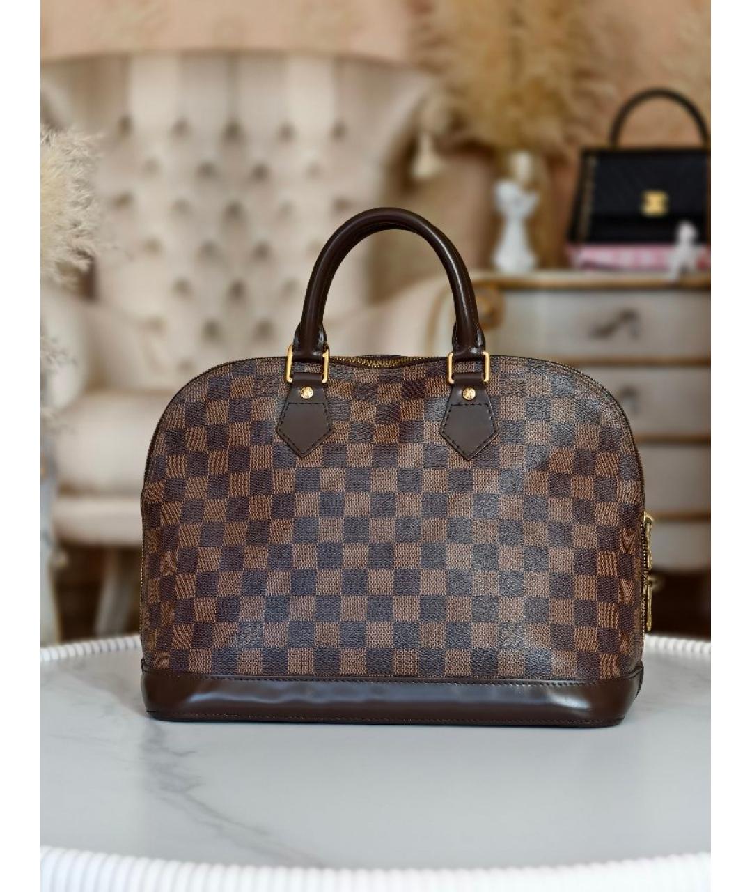 LOUIS VUITTON Коричневая сумка с короткими ручками, фото 3