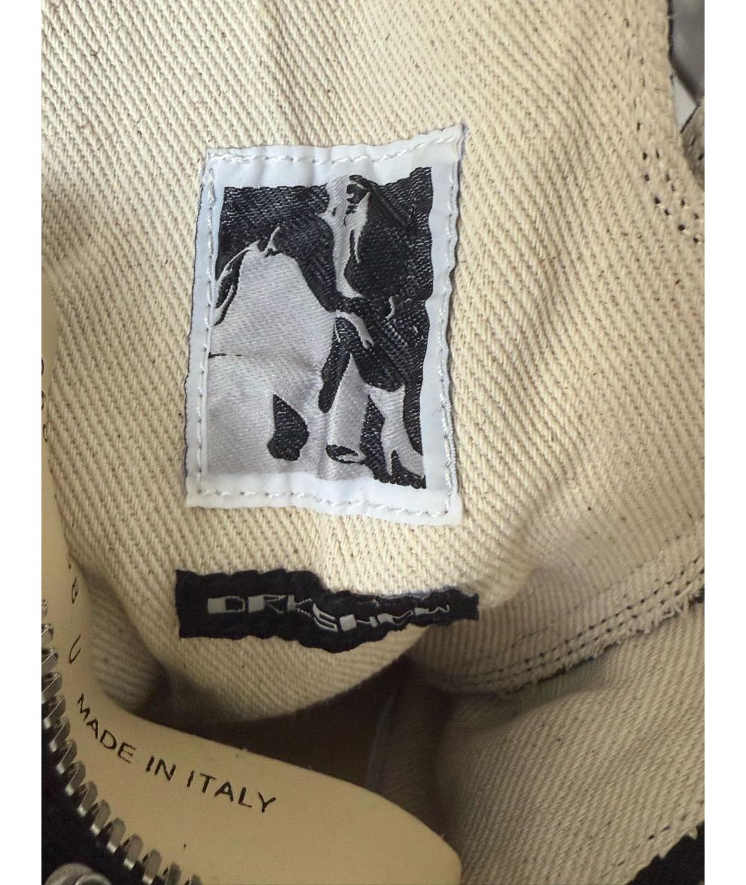 RICK OWENS DRKSHDW Черные текстильные кеды, фото 6
