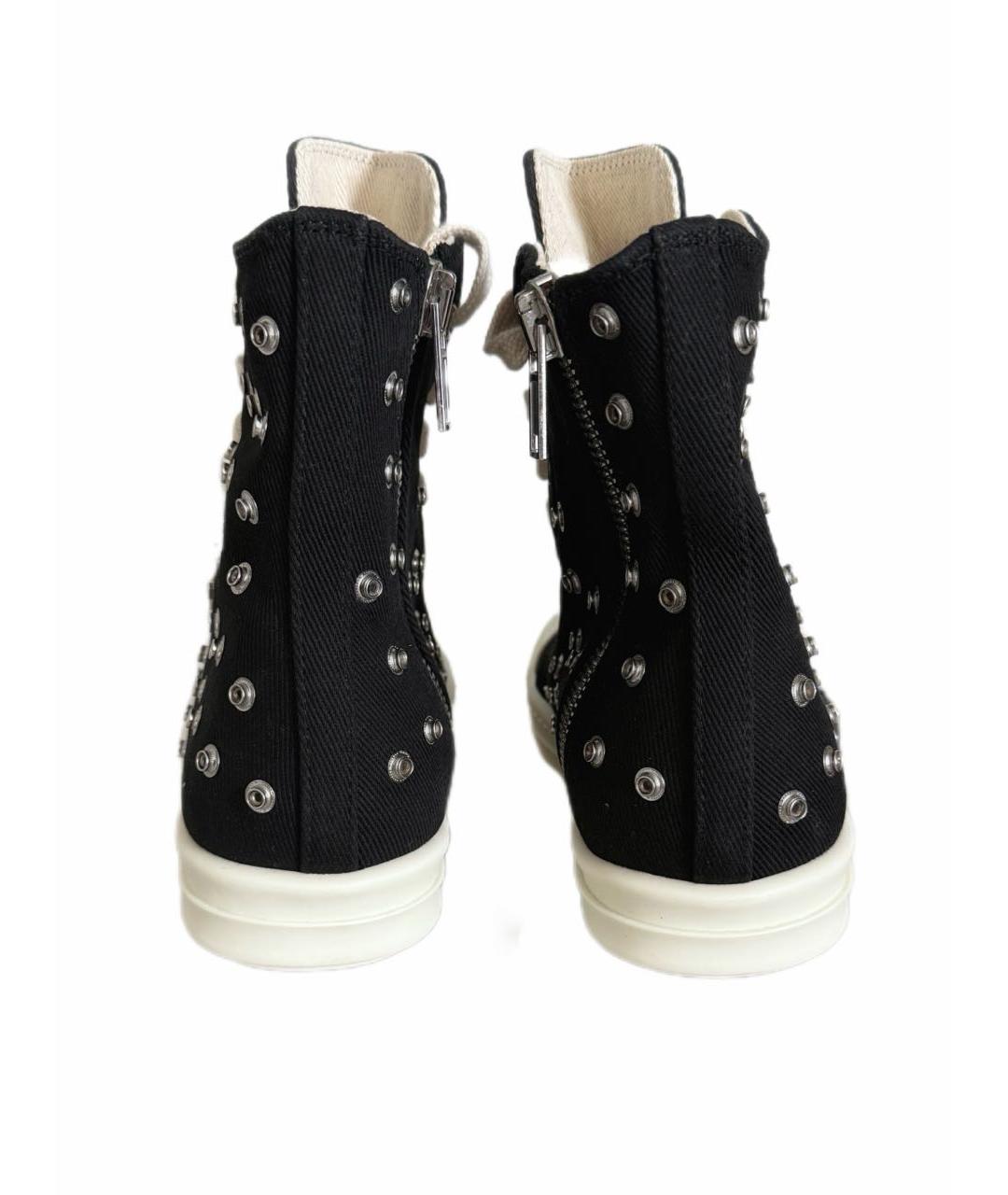 RICK OWENS DRKSHDW Черные текстильные кеды, фото 5