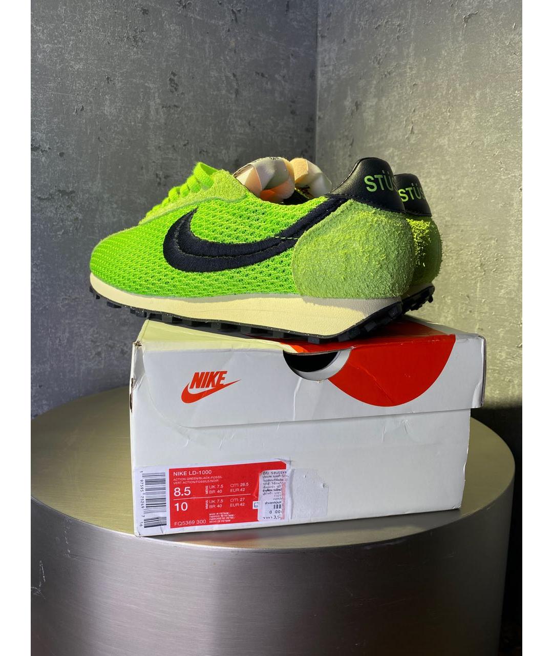 NIKE Зеленые замшевые низкие кроссовки / кеды, фото 6