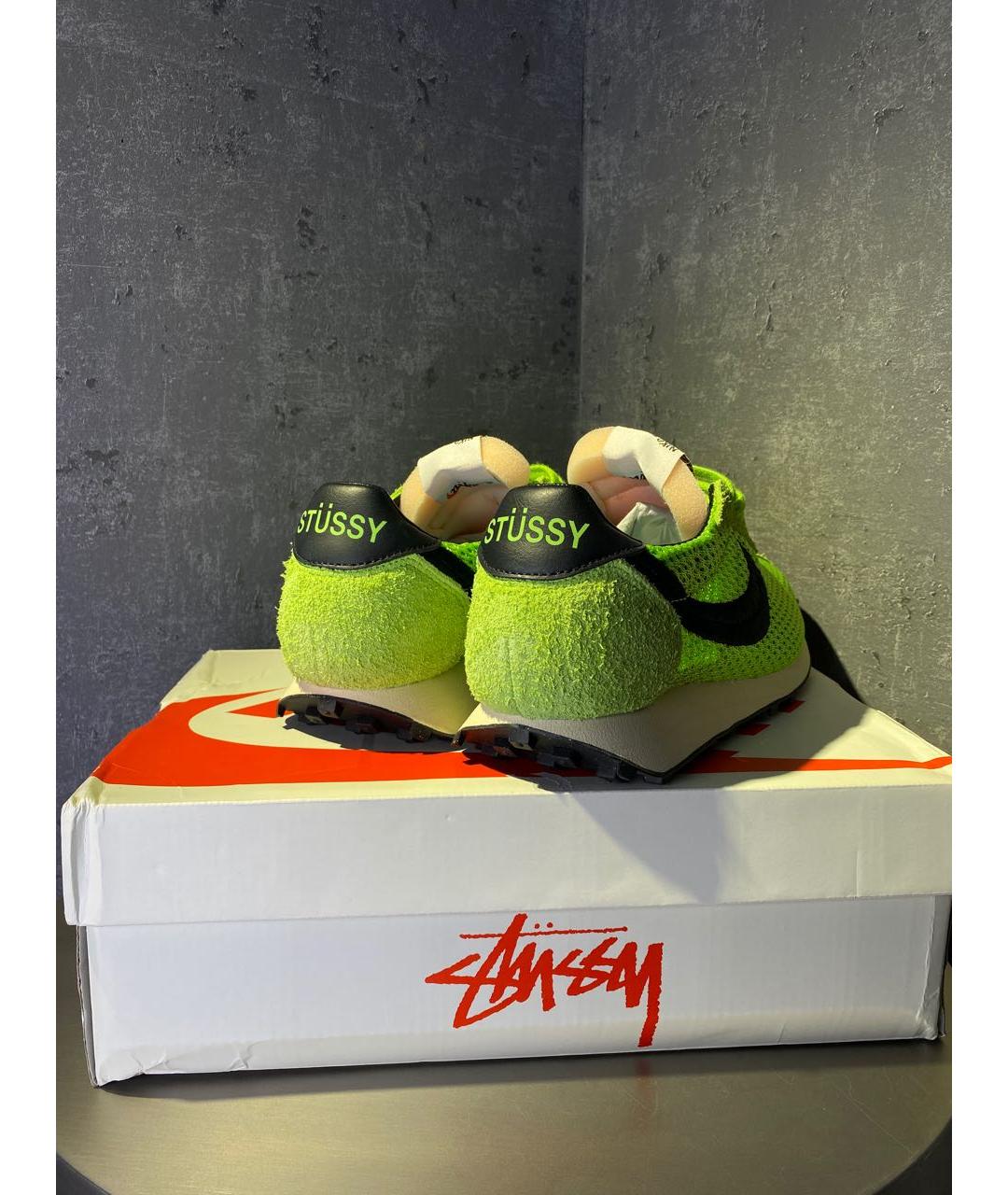 NIKE Зеленые замшевые низкие кроссовки / кеды, фото 3