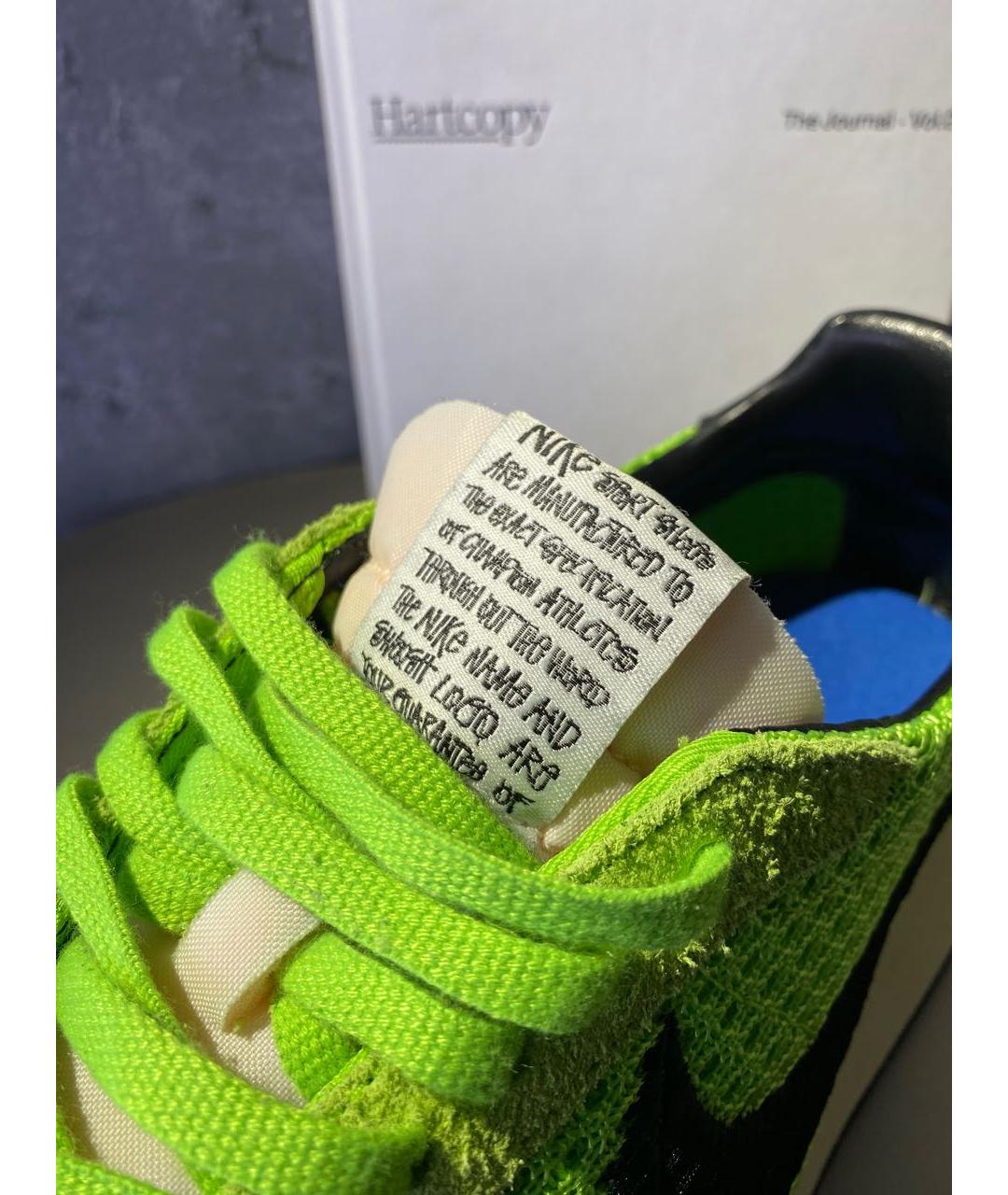 NIKE Зеленые замшевые низкие кроссовки / кеды, фото 4