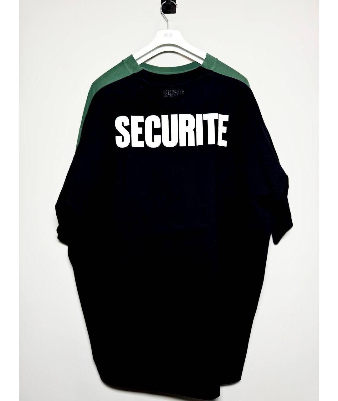VETEMENTS Зеленая хлопковая футболка, фото 3