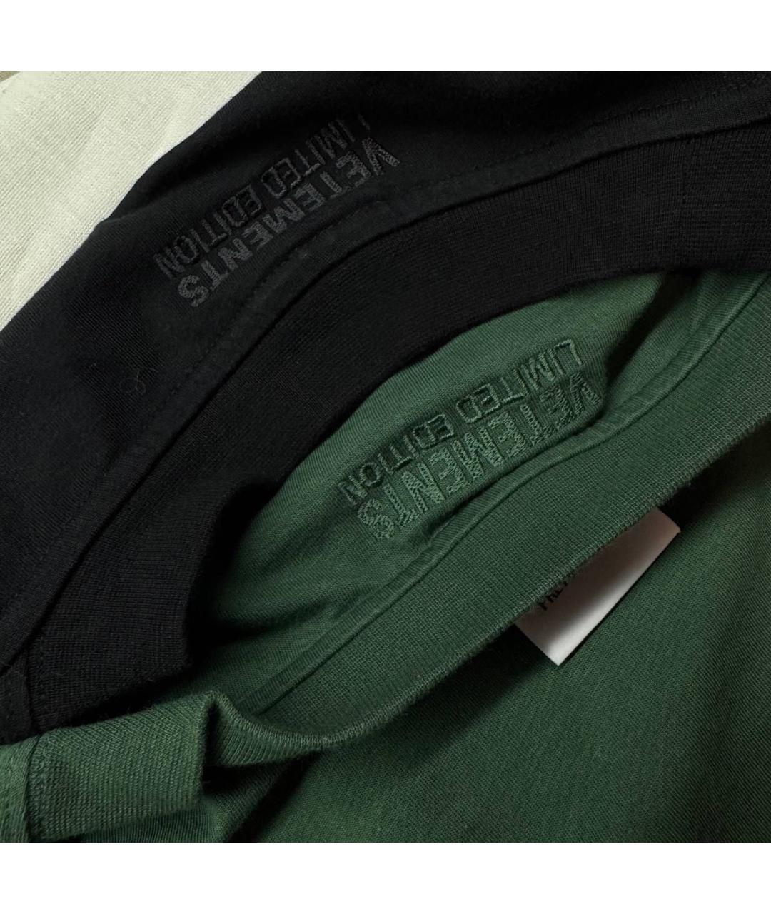 VETEMENTS Зеленая хлопковая футболка, фото 6