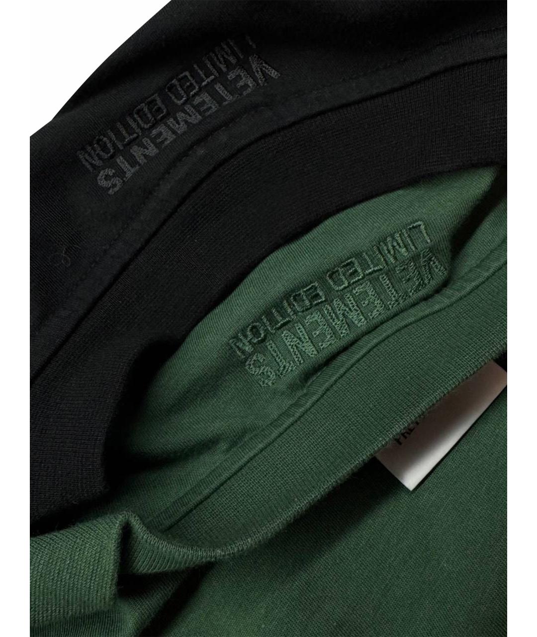 VETEMENTS Зеленая хлопковая футболка, фото 12