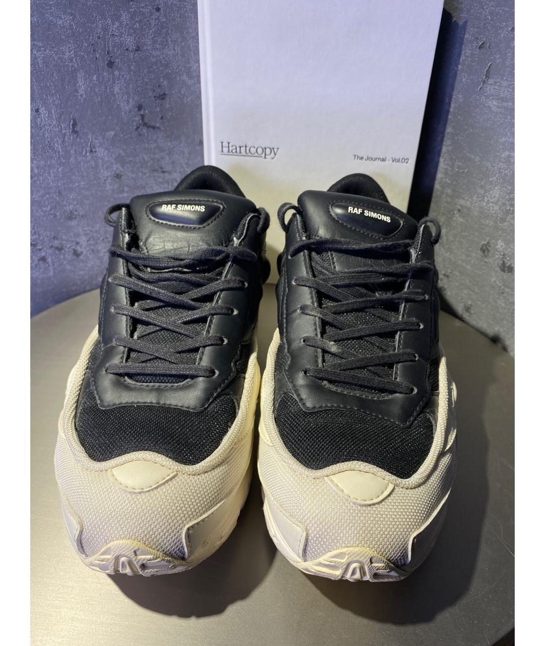 ADIDAS X RAF SIMONS Белые низкие кроссовки / кеды из экзотической кожи, фото 4