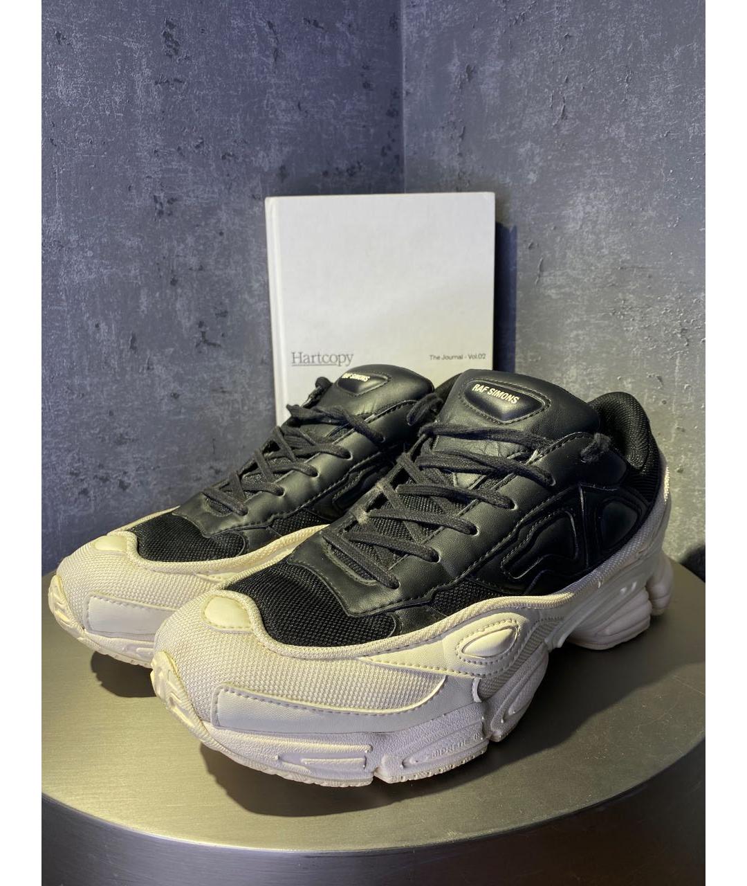ADIDAS X RAF SIMONS Белые низкие кроссовки / кеды из экзотической кожи, фото 2
