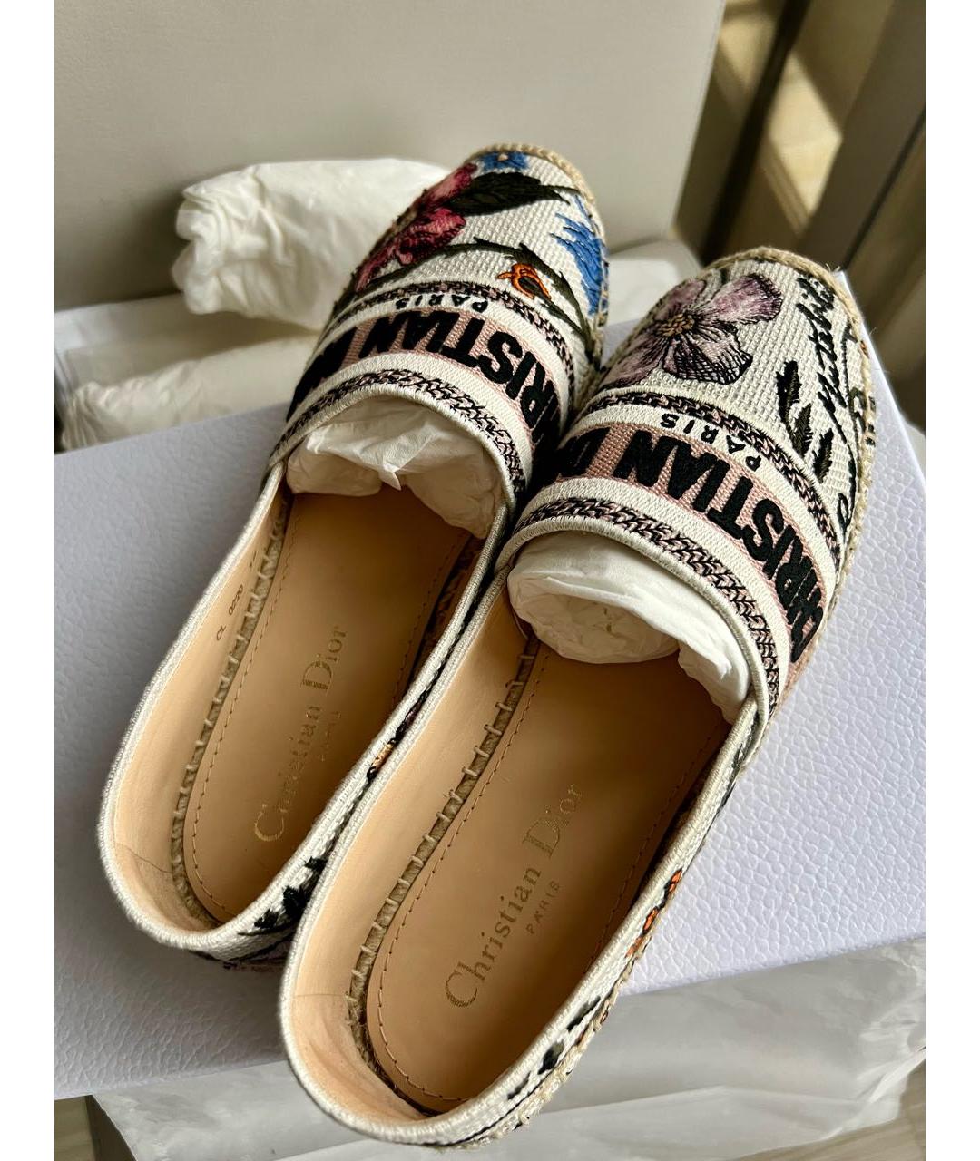 CHRISTIAN DIOR Мульти текстильные эспадрильи, фото 4