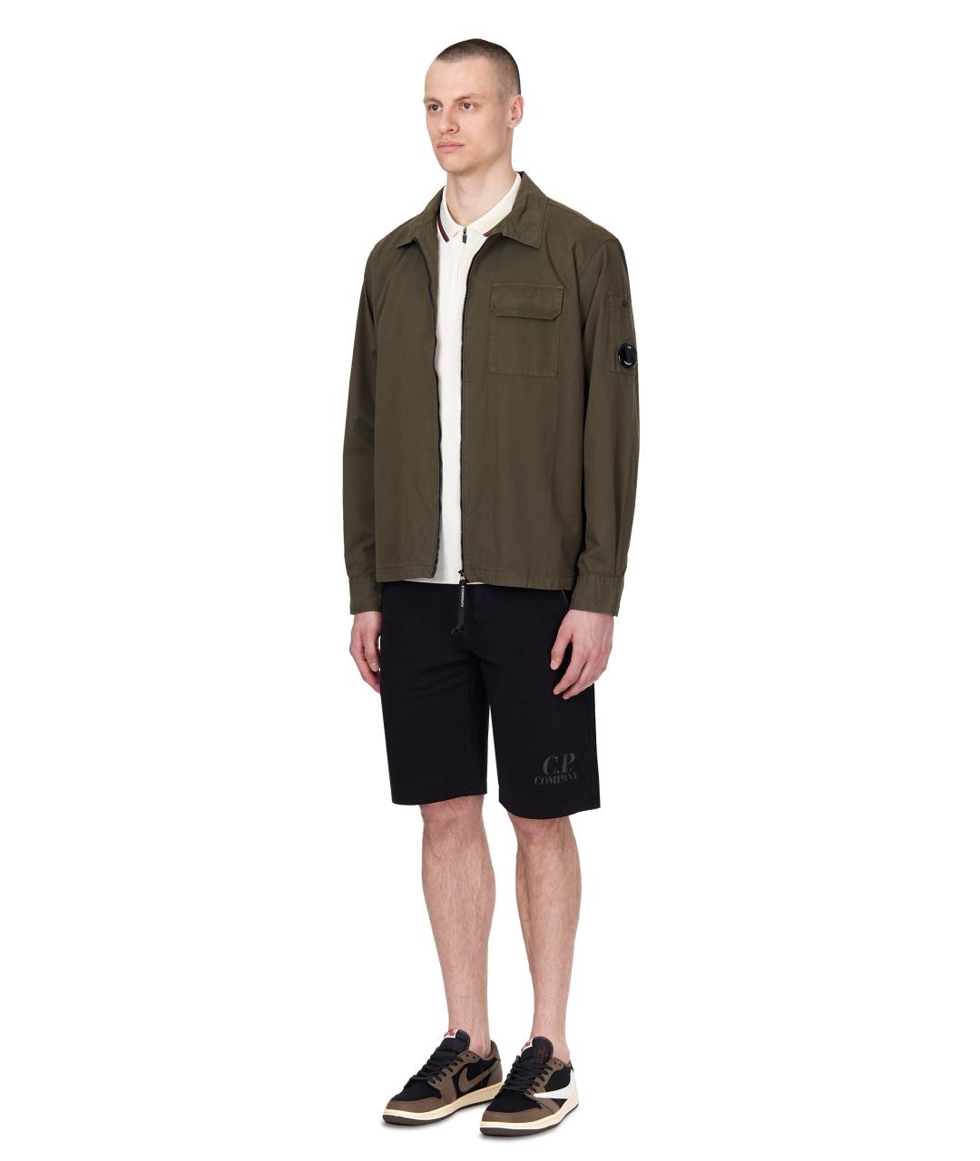 CP COMPANY Черные хлопковые шорты, фото 5