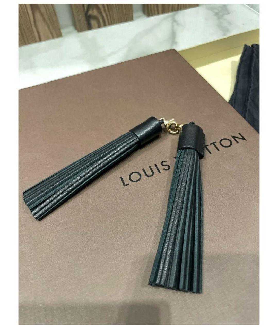 LOUIS VUITTON Черный шелковый платок, фото 6