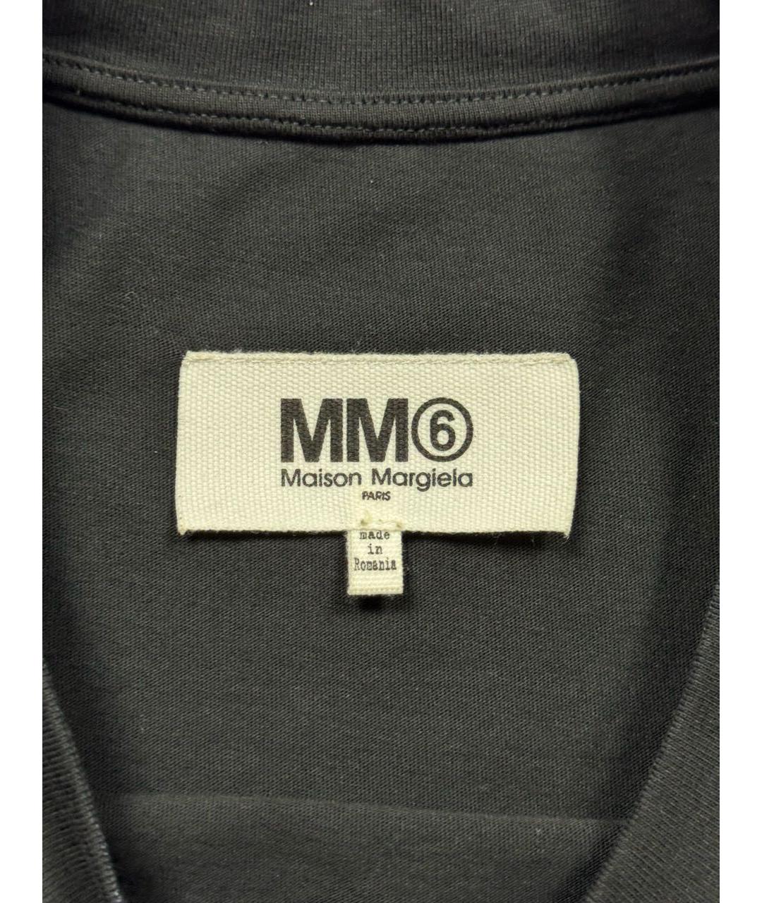 MM6 MAISON MARGIELA Черная хлопковая футболка, фото 5