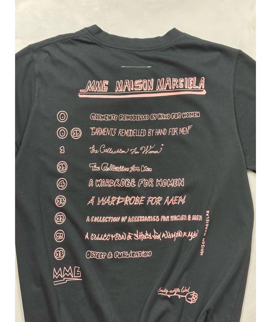 MM6 MAISON MARGIELA Черная хлопковая футболка, фото 3