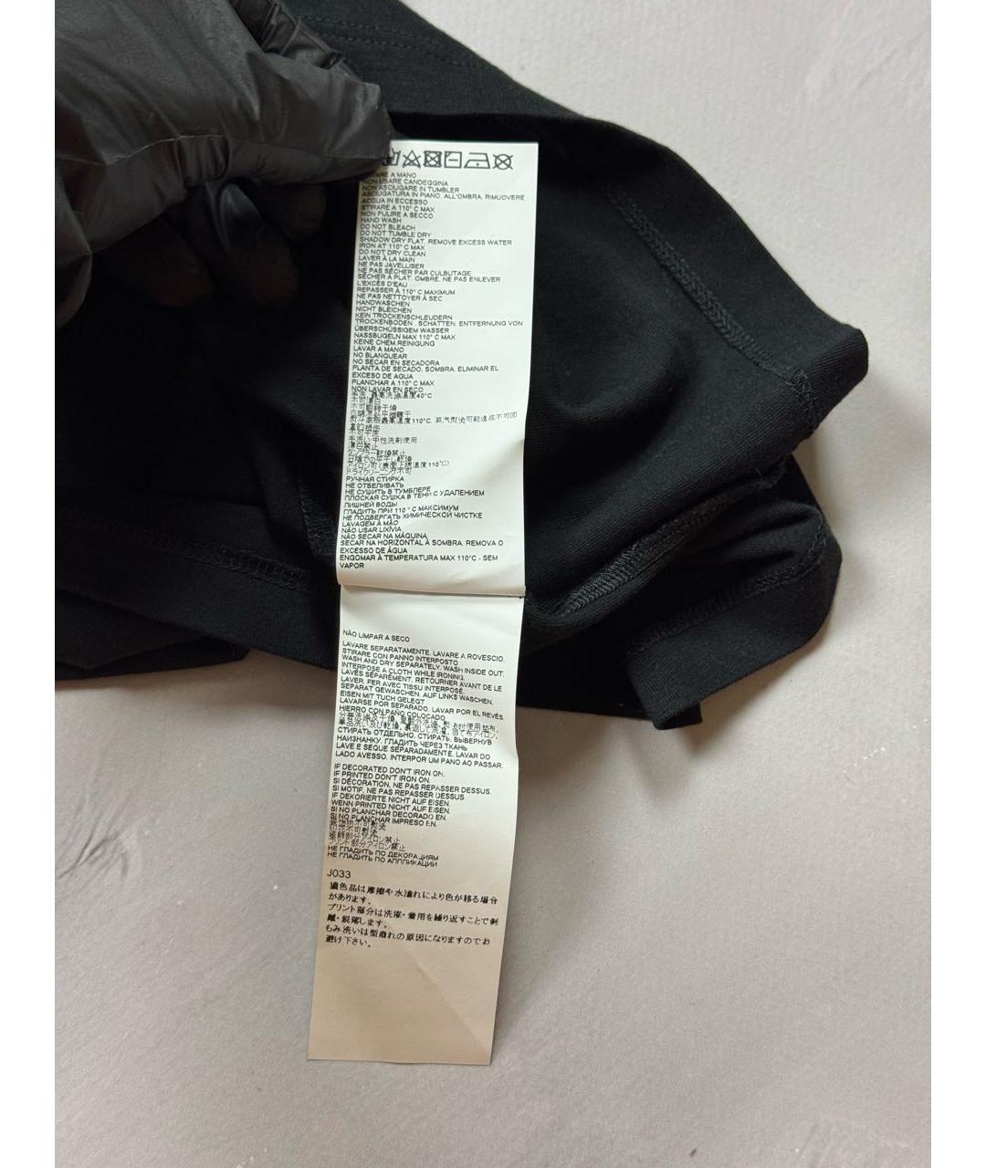MM6 MAISON MARGIELA Черная хлопковая футболка, фото 8