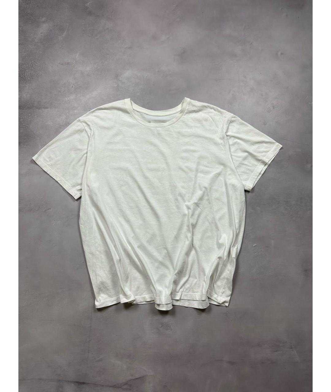 MM6 MAISON MARGIELA Бирюзовая хлопко-леновая футболка, фото 9
