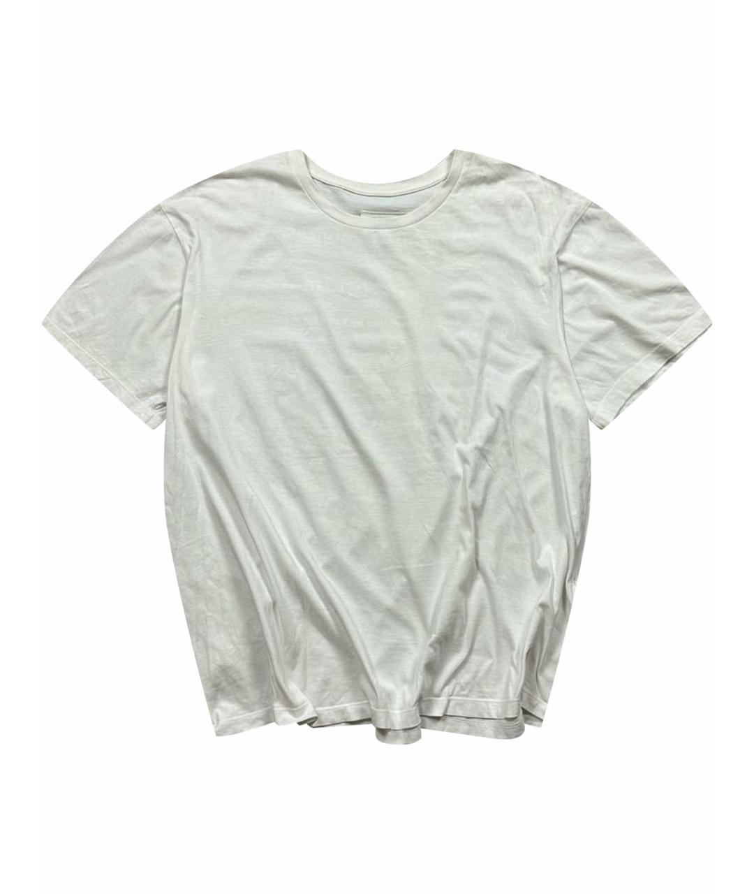 MM6 MAISON MARGIELA Бирюзовая хлопко-леновая футболка, фото 1