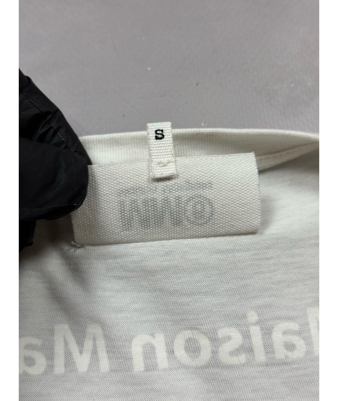 MM6 MAISON MARGIELA Бирюзовая хлопко-леновая футболка, фото 7