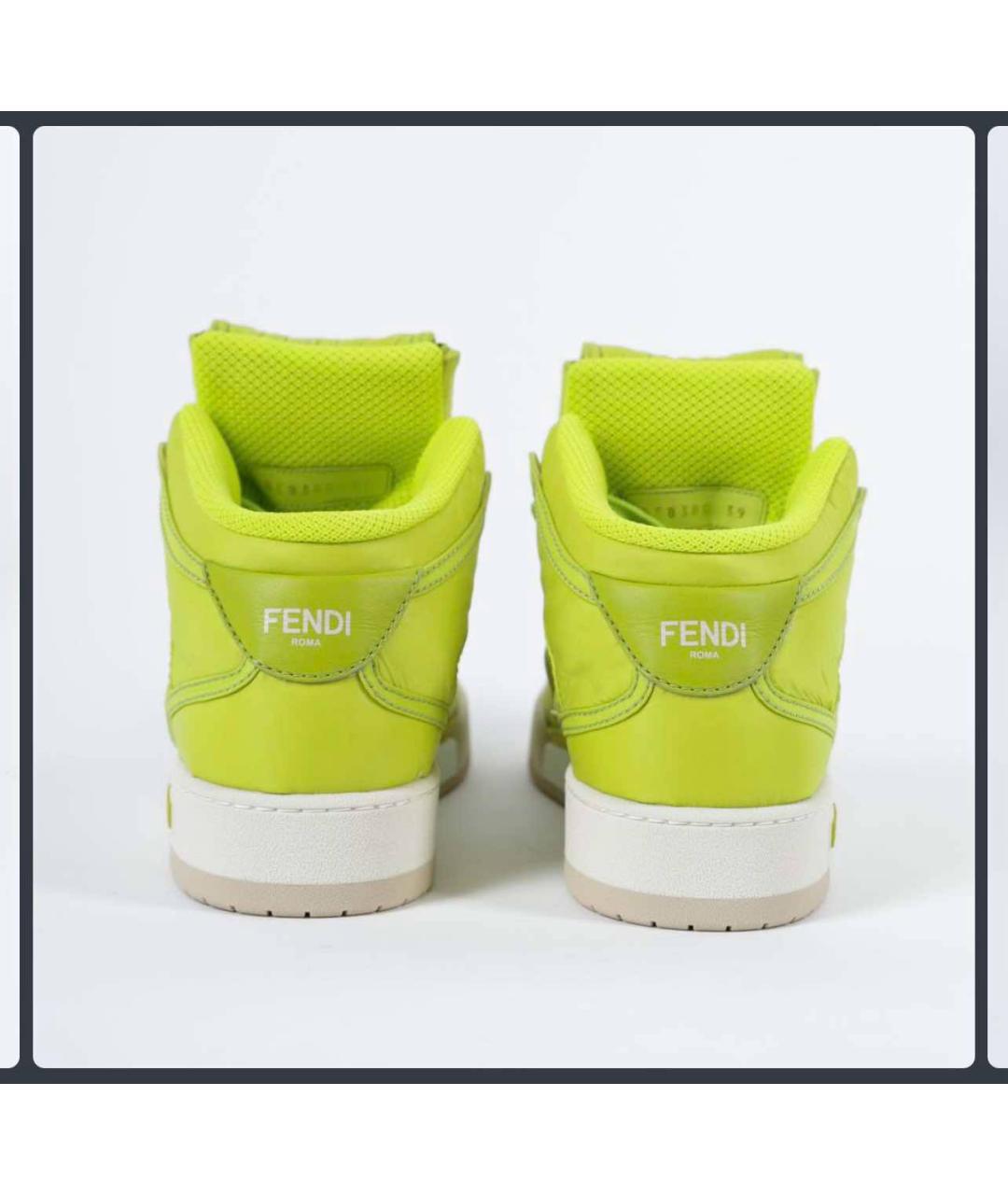 FENDI Салатовые кроссовки, фото 5