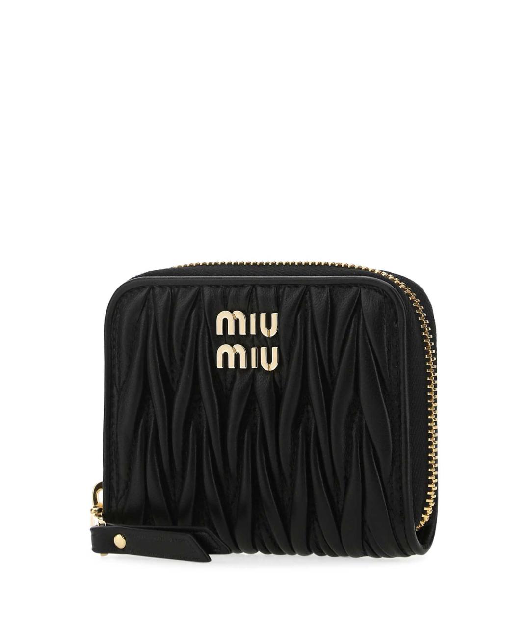 MIU MIU Черный кожаный кошелек, фото 2