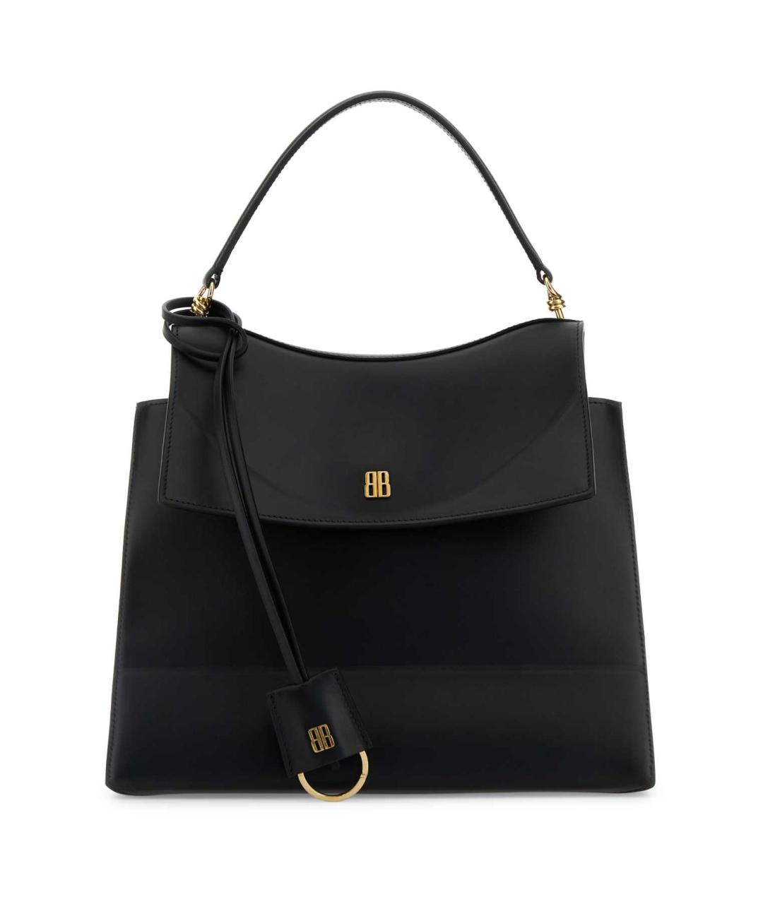 BALENCIAGA Черная кожаная сумка тоут, фото 1