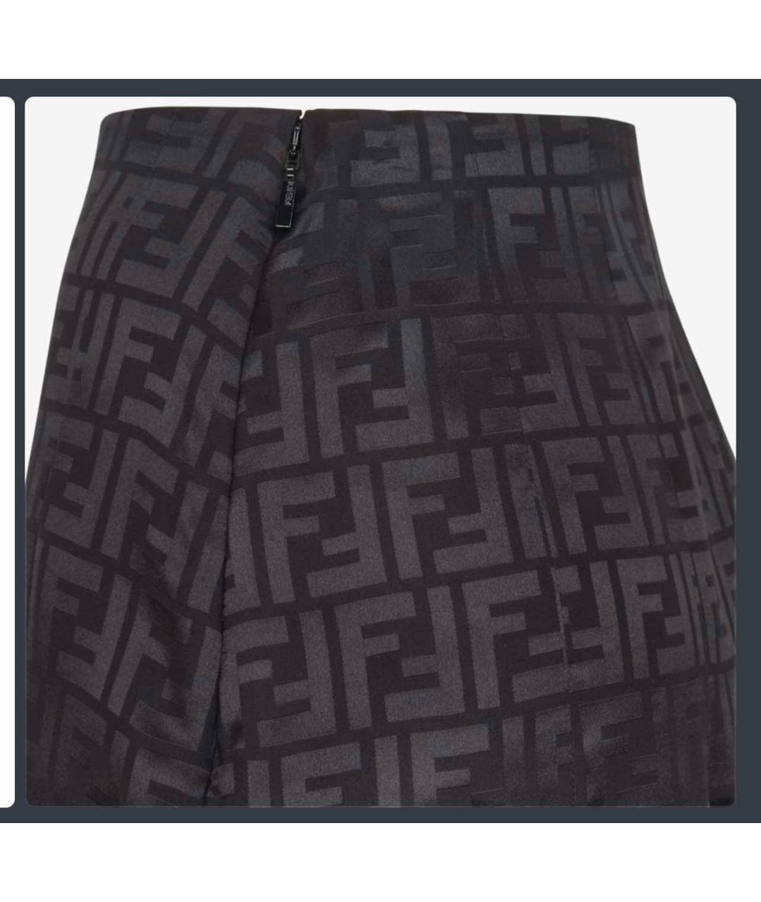 FENDI Черная юбка миди, фото 3