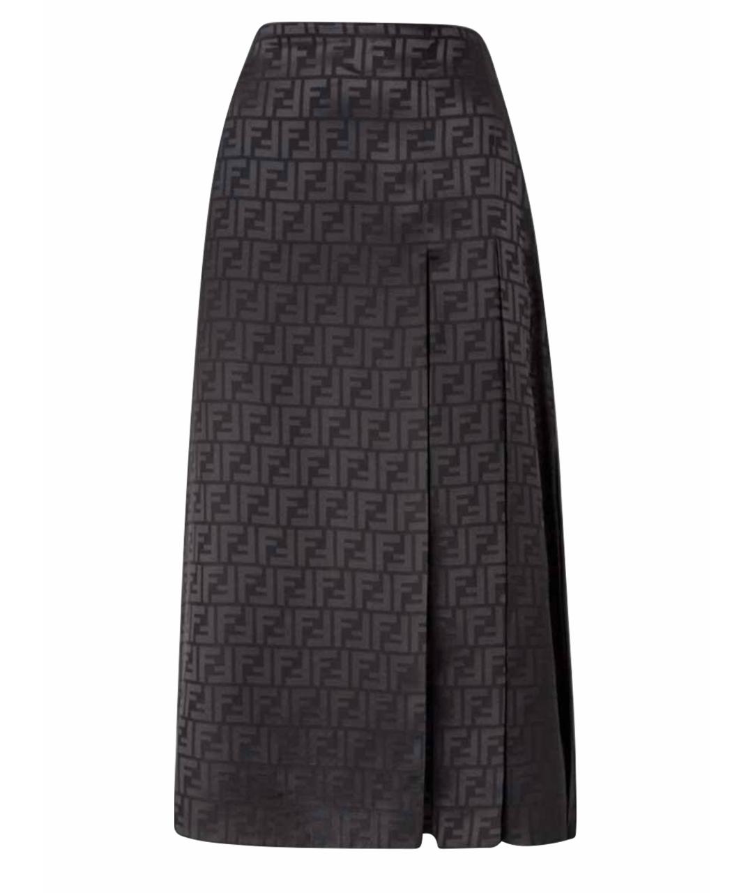 FENDI Черная юбка миди, фото 1