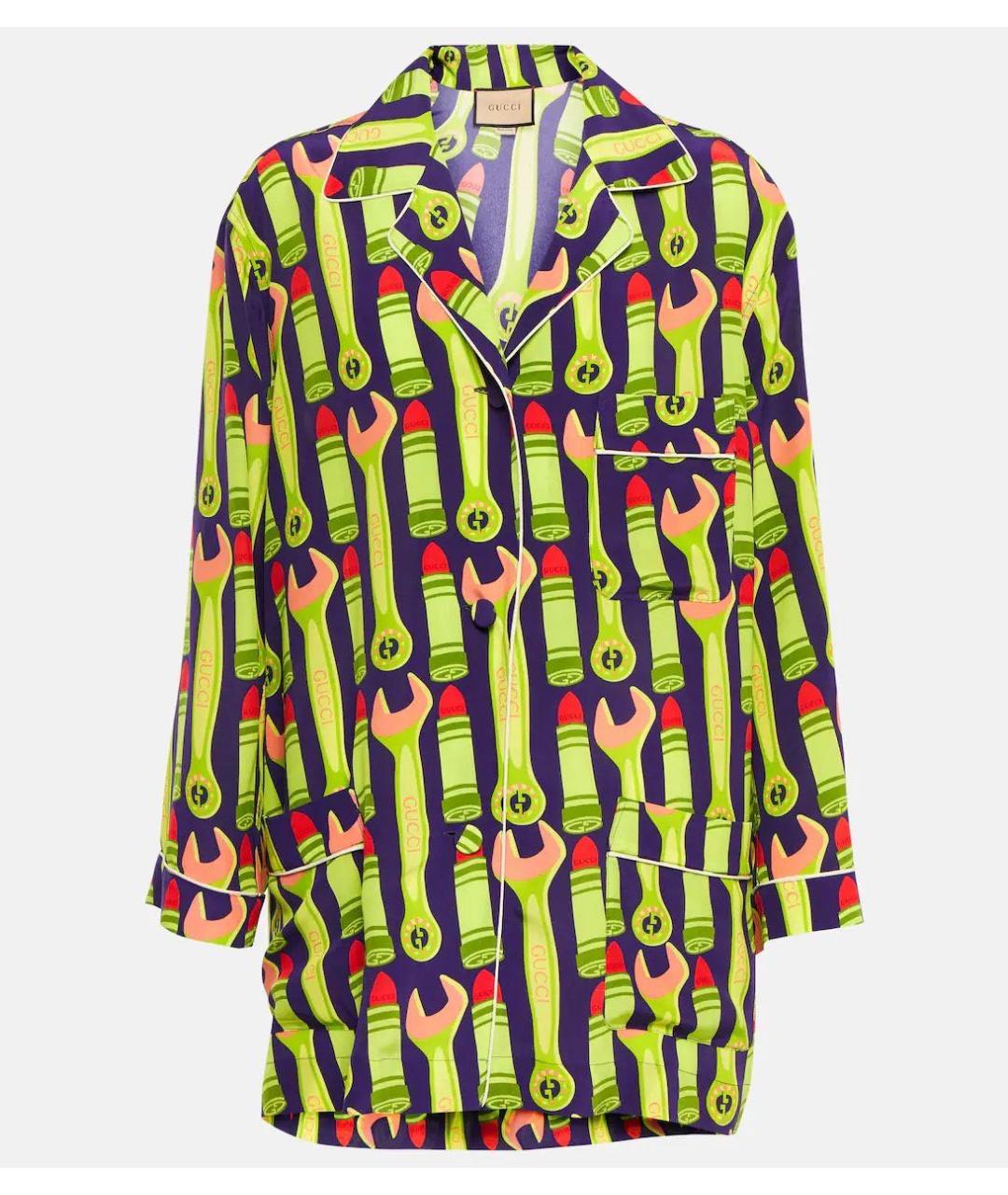 GUCCI Мульти вискозный костюм с брюками, фото 2