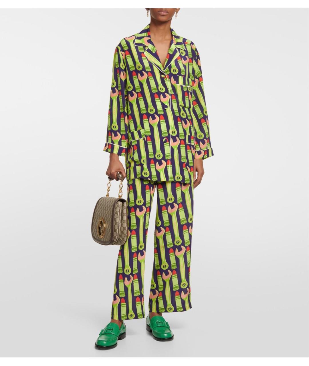 GUCCI Мульти вискозный костюм с брюками, фото 4