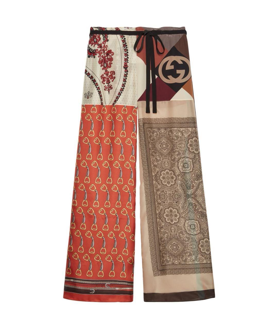 GUCCI Мульти шелковый костюм с брюками, фото 3