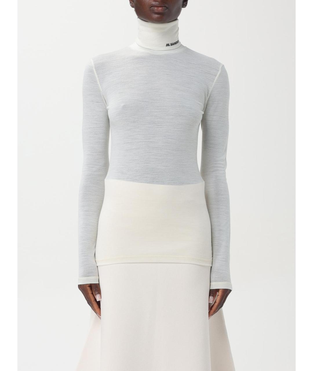 JIL SANDER Белая водолазка, фото 2