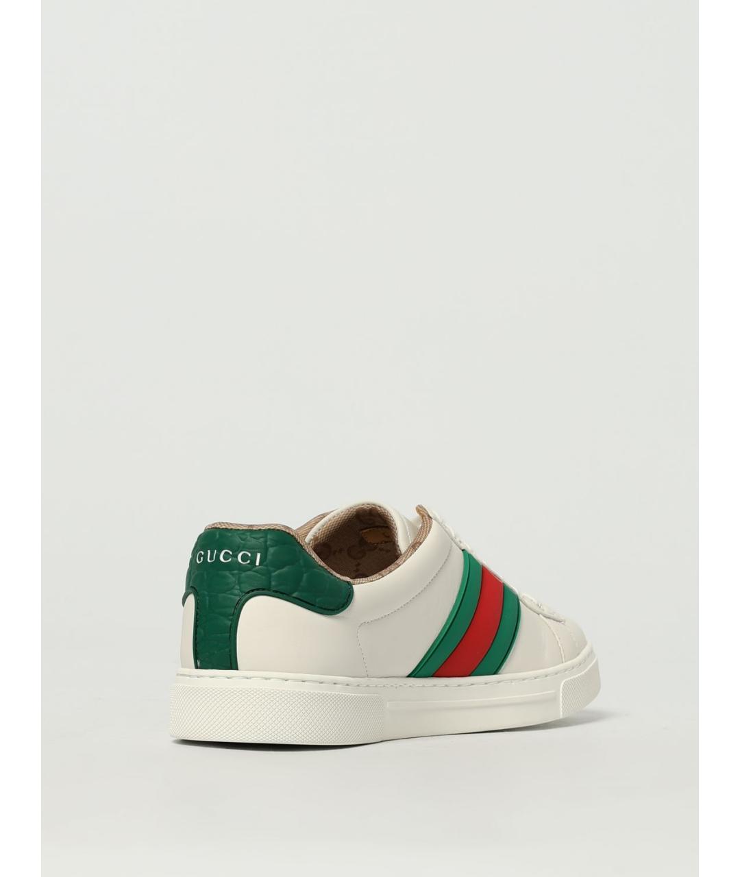 GUCCI Бежевые низкие кроссовки / кеды, фото 3