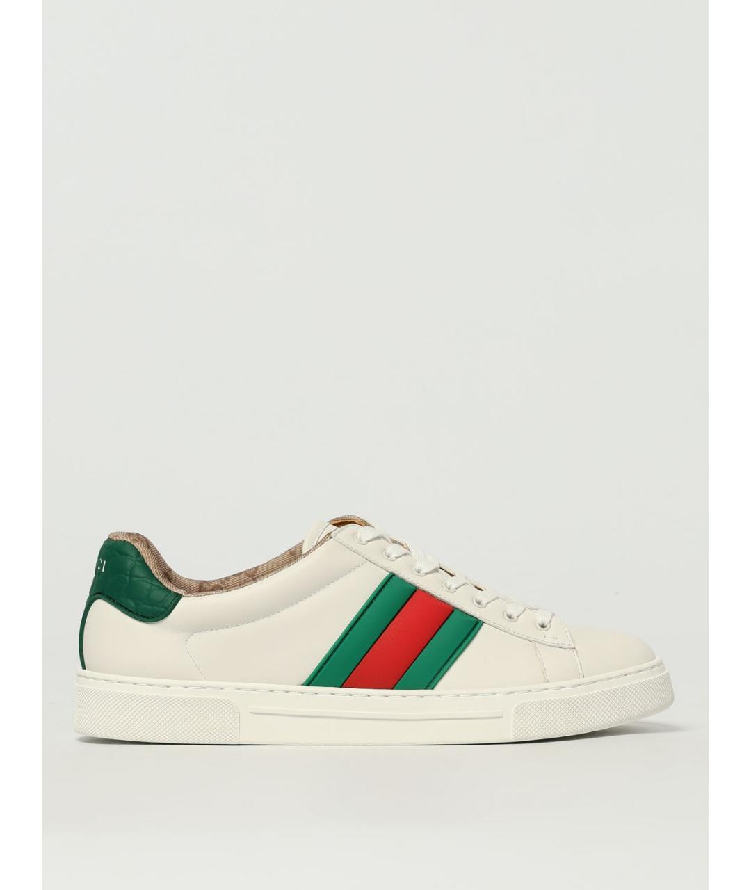 GUCCI Бежевые низкие кроссовки / кеды, фото 5