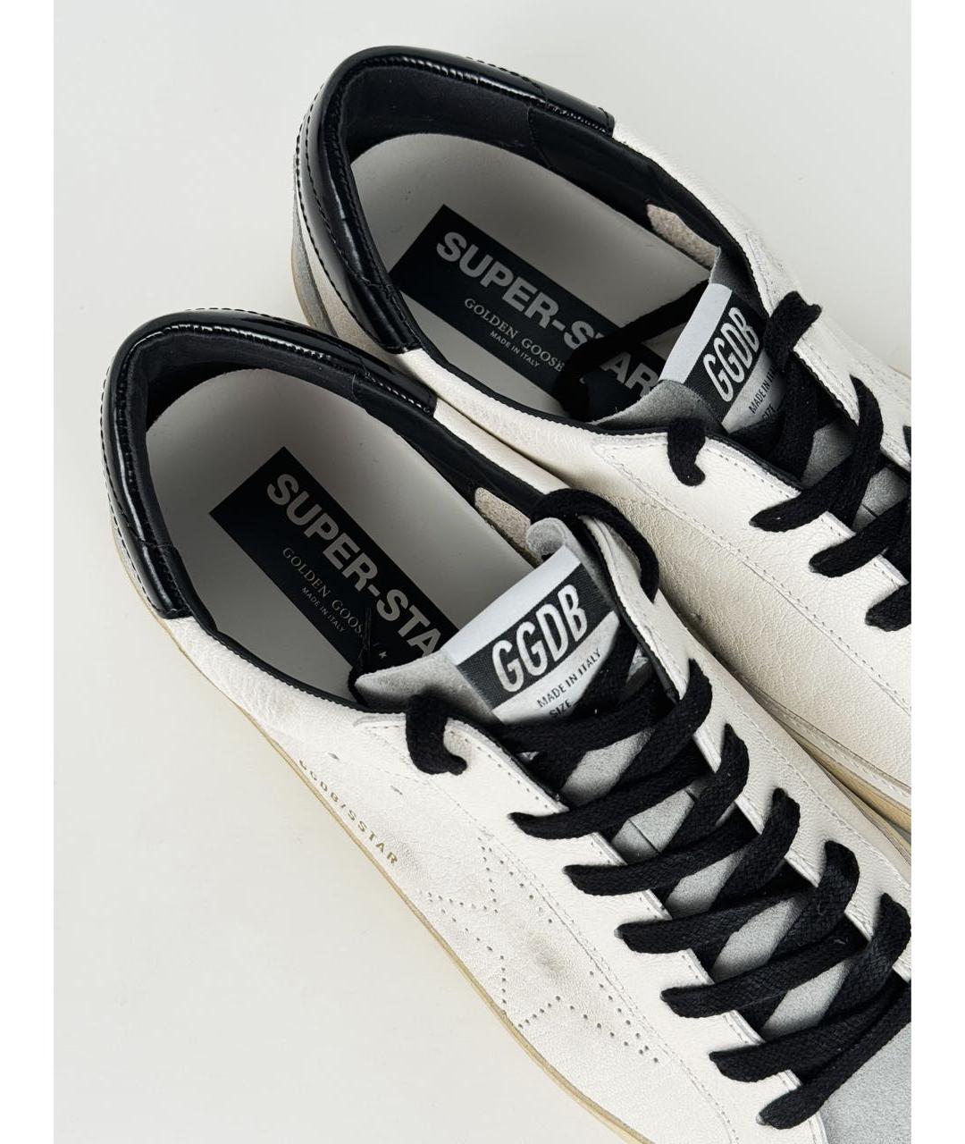 GOLDEN GOOSE DELUXE BRAND Белые кожаные низкие кроссовки / кеды, фото 5
