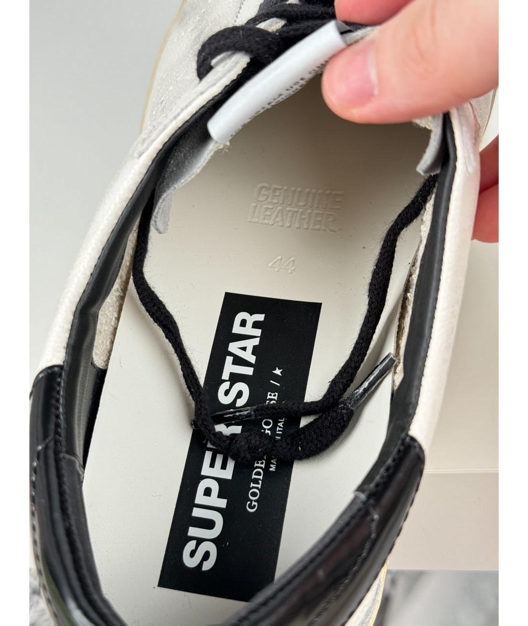 GOLDEN GOOSE DELUXE BRAND Белые кожаные низкие кроссовки / кеды, фото 6