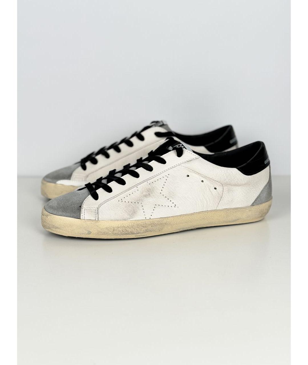 GOLDEN GOOSE DELUXE BRAND Белые кожаные низкие кроссовки / кеды, фото 9