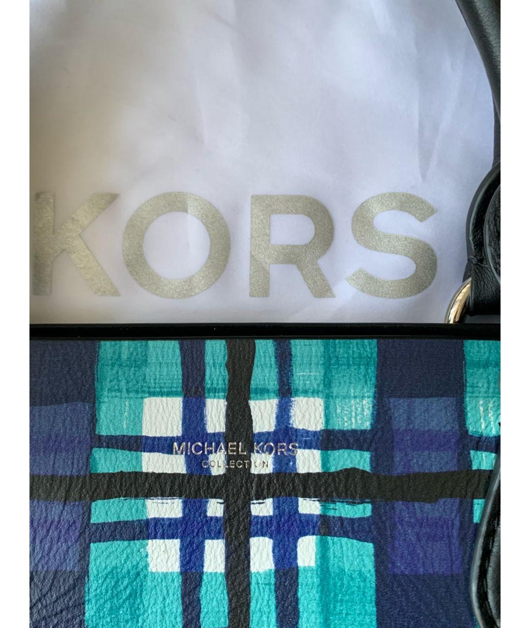 MICHAEL KORS Синяя кожаная сумка тоут, фото 8