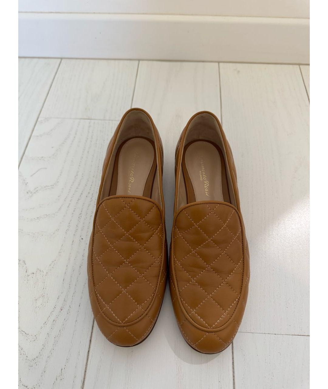 GIANVITO ROSSI Коричневые кожаные лоферы, фото 2