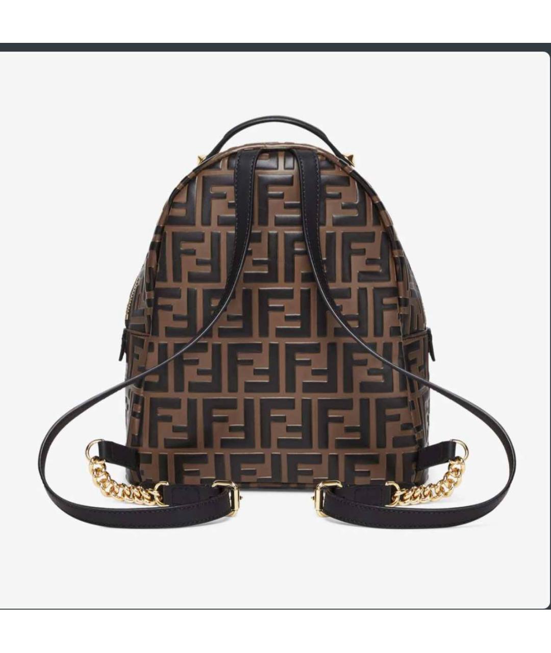 FENDI Коричневый рюкзак, фото 3