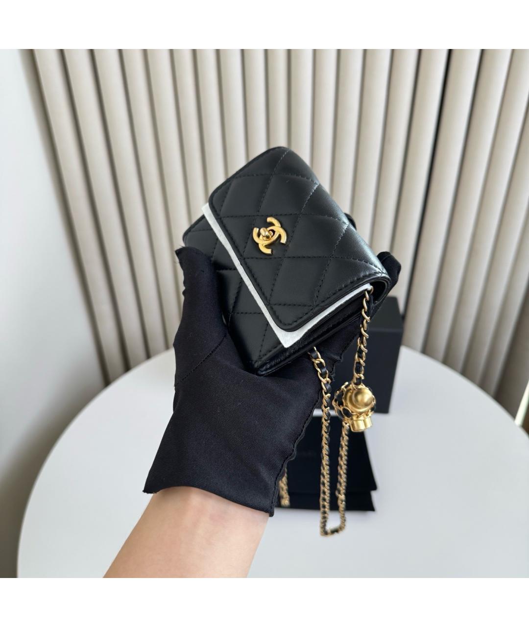 CHANEL Черная кожаная сумка тоут, фото 2