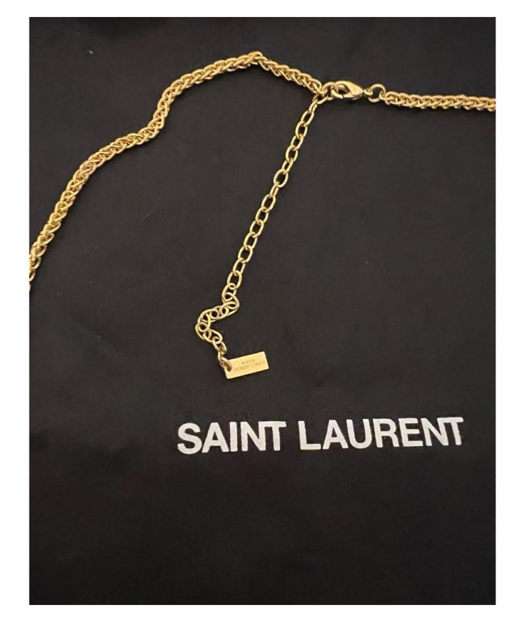 SAINT LAURENT Золотая металлическая цепочка, фото 6