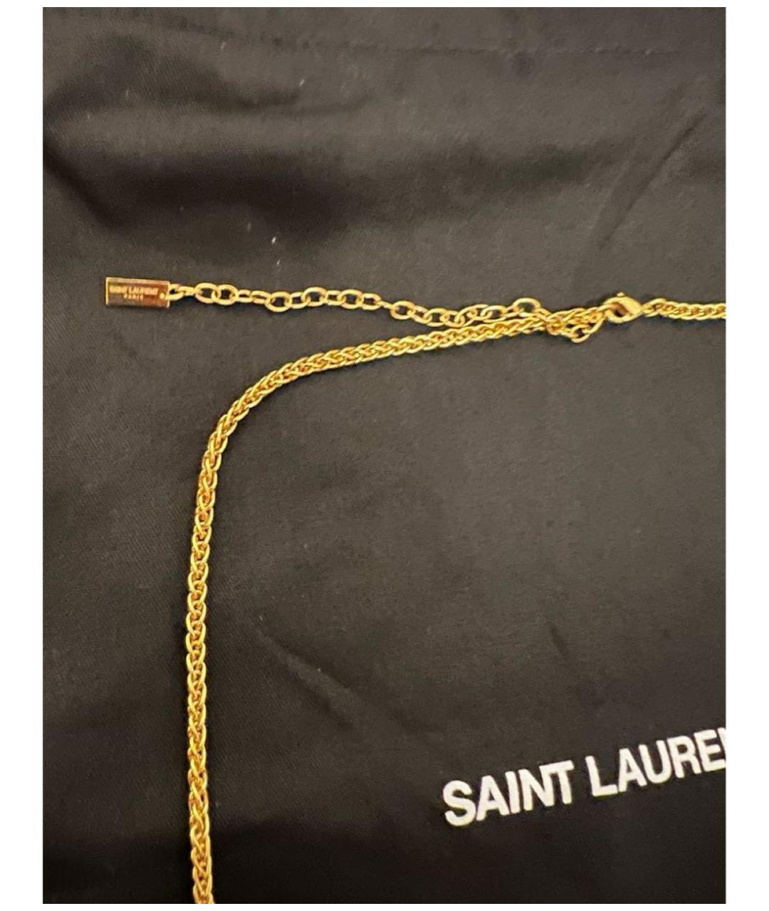 SAINT LAURENT Золотая металлическая цепочка, фото 7