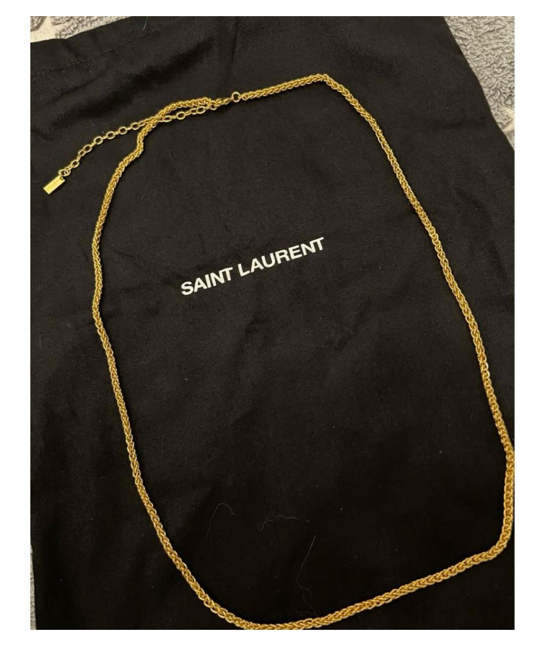 SAINT LAURENT Золотая металлическая цепочка, фото 3