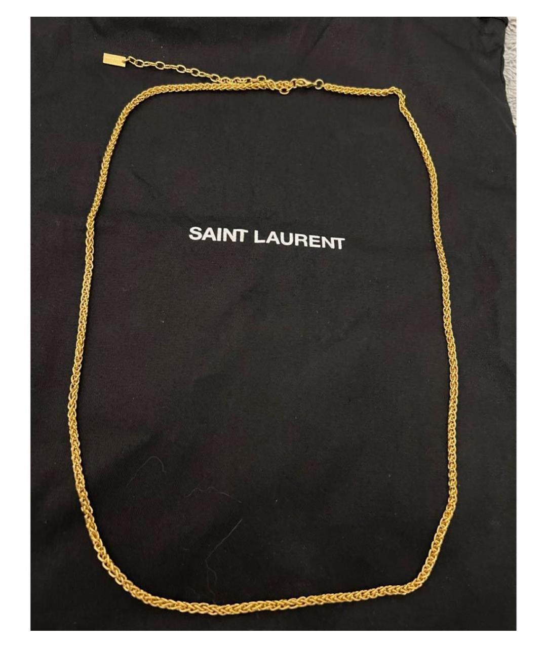 SAINT LAURENT Золотая металлическая цепочка, фото 2
