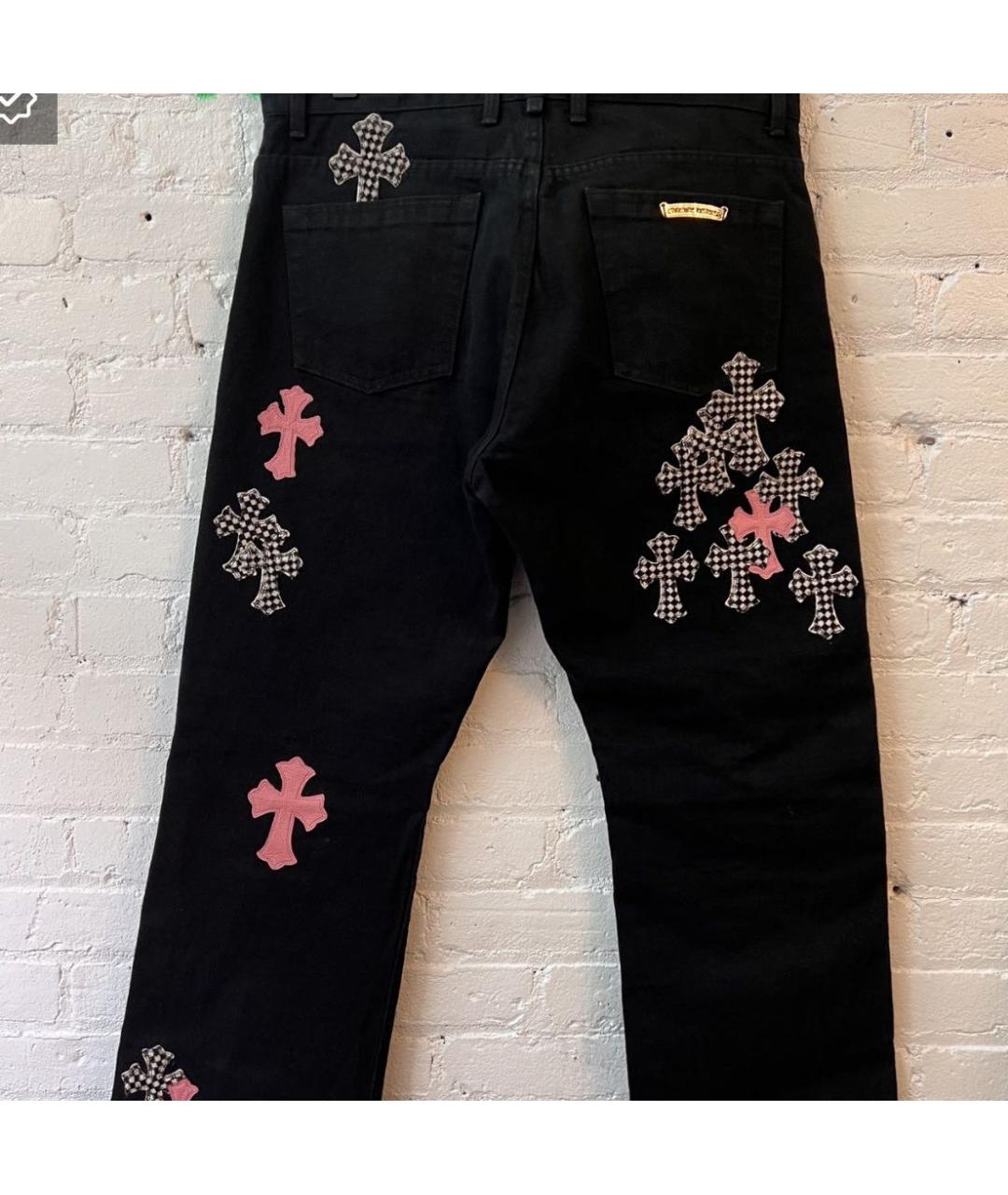 CHROME HEARTS Черные прямые джинсы, фото 2