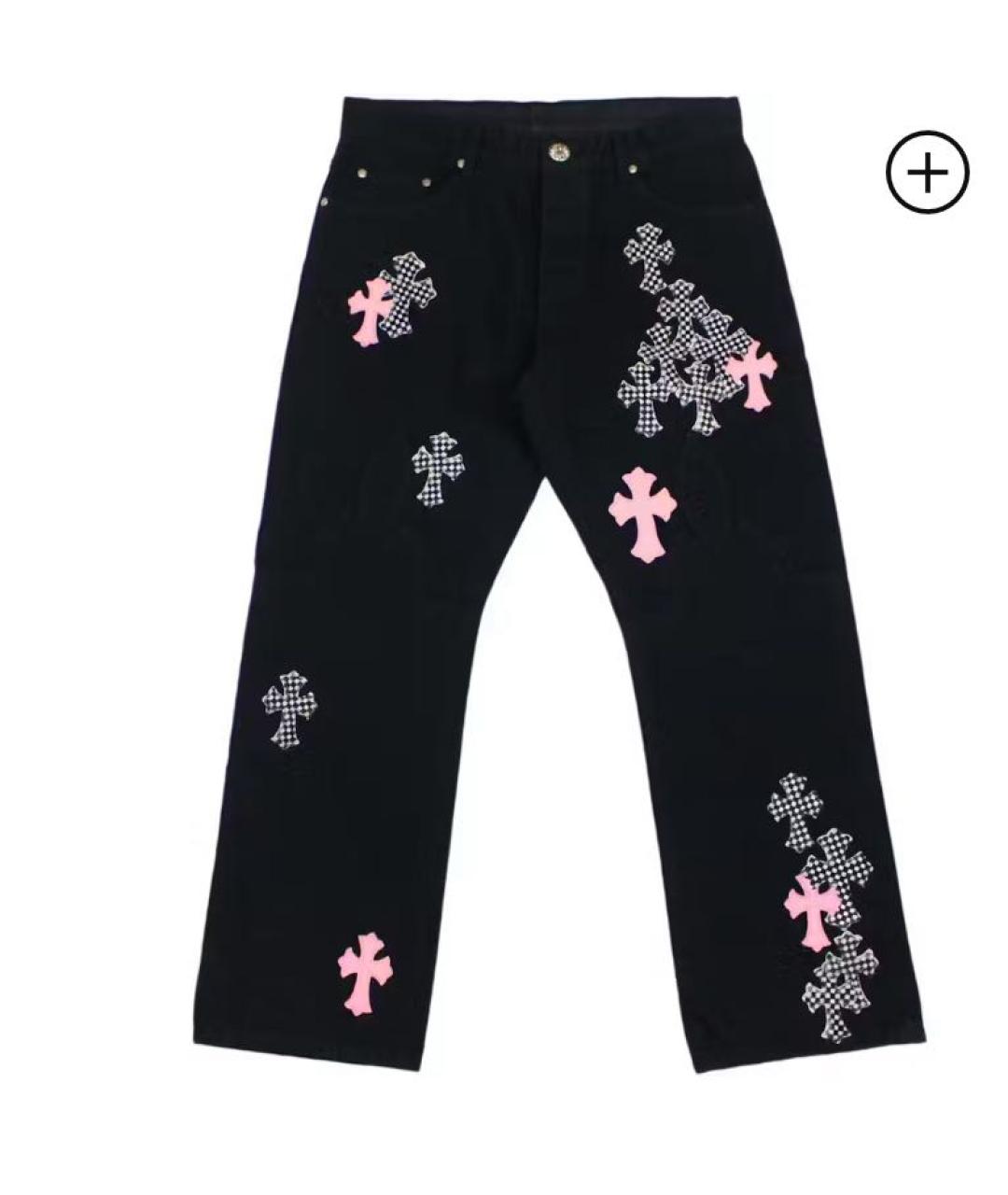 CHROME HEARTS Черные прямые джинсы, фото 4