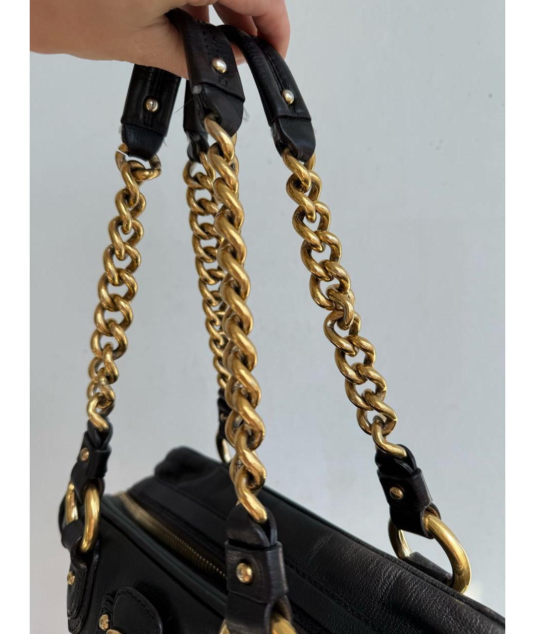 MARC JACOBS Черная кожаная сумка с короткими ручками, фото 6