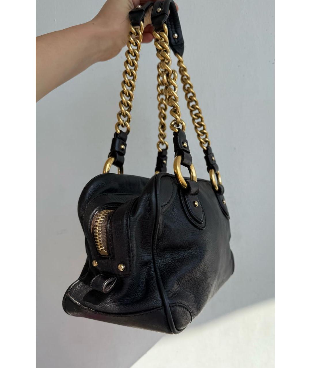 MARC JACOBS Черная кожаная сумка с короткими ручками, фото 2