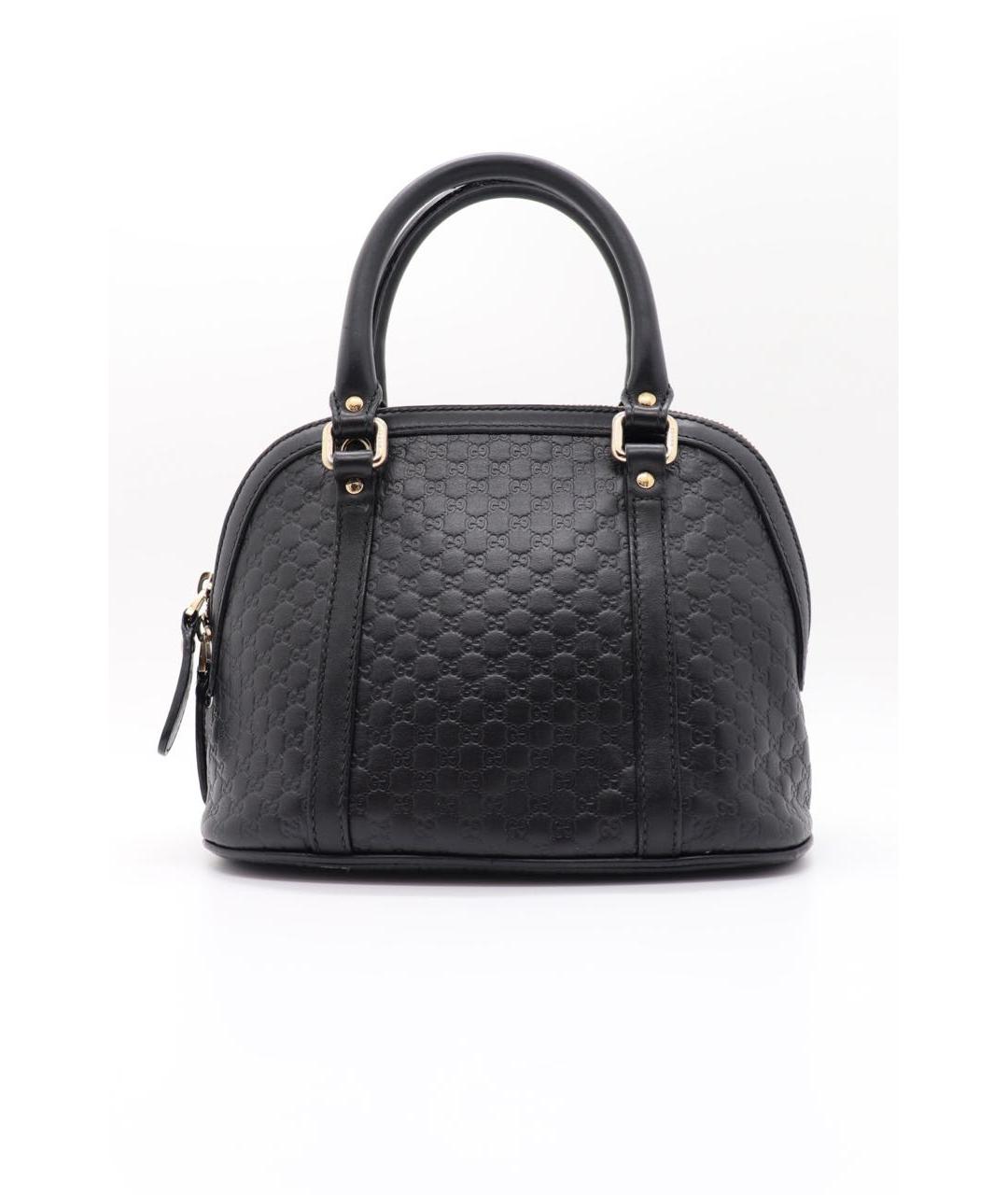 GUCCI Черная кожаная сумка с короткими ручками, фото 3