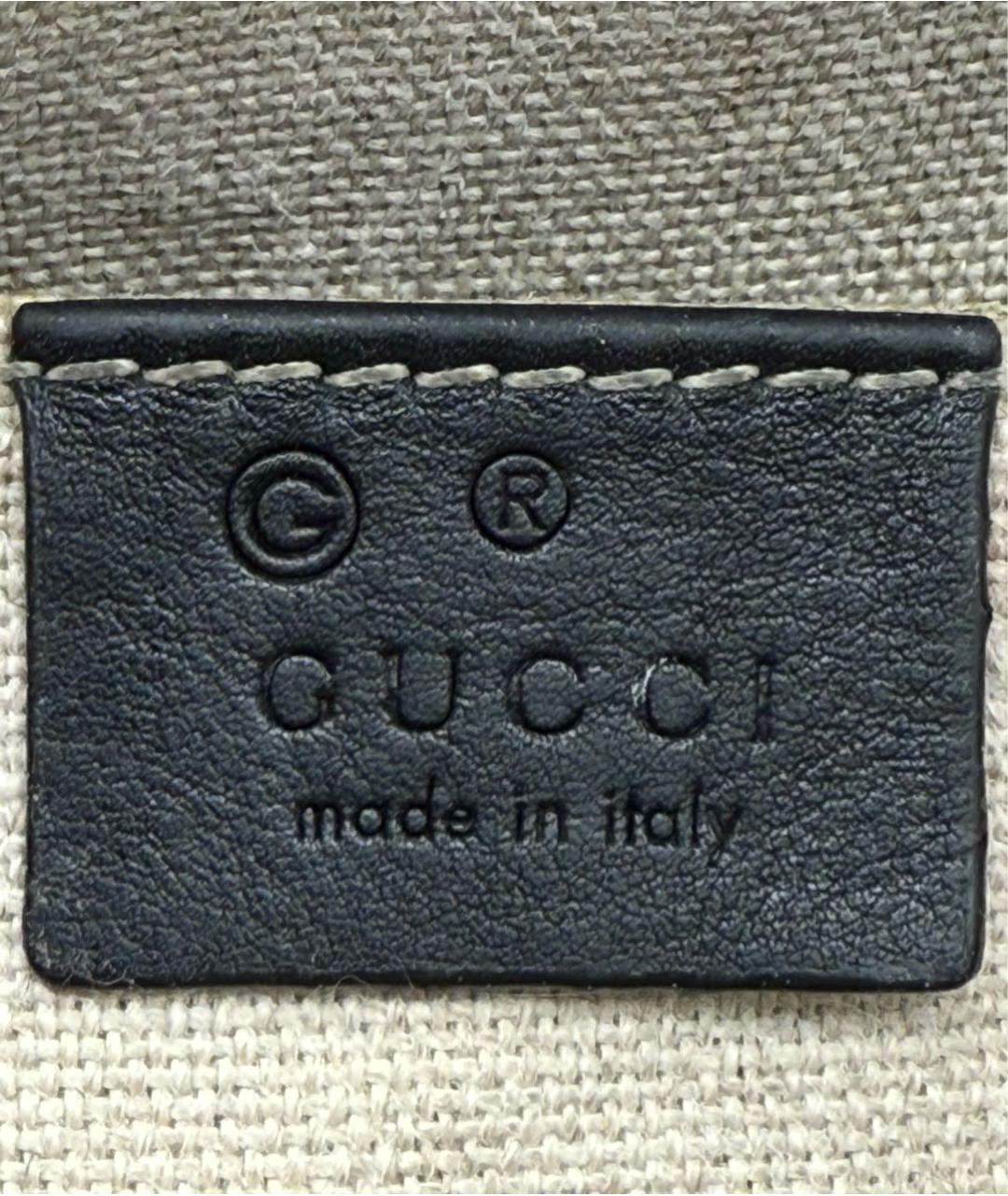 GUCCI Черная кожаная сумка с короткими ручками, фото 6