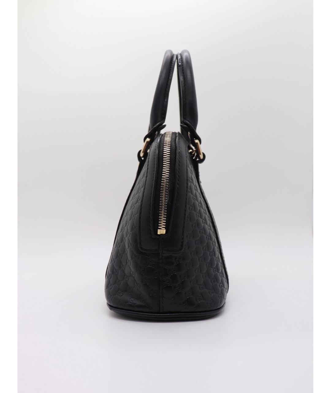 GUCCI Черная кожаная сумка с короткими ручками, фото 2