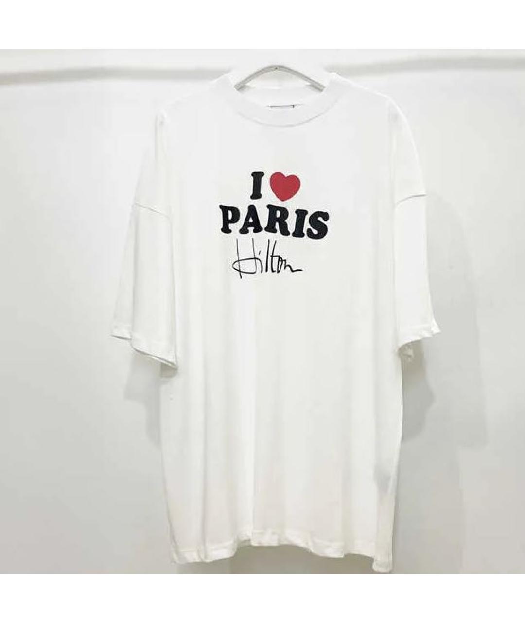 VETEMENTS Белая хлопковая футболка, фото 3
